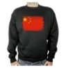 SUDADERA NEGRA bandera china pais gobierno chino chinos adulto poliester algodón personalizada