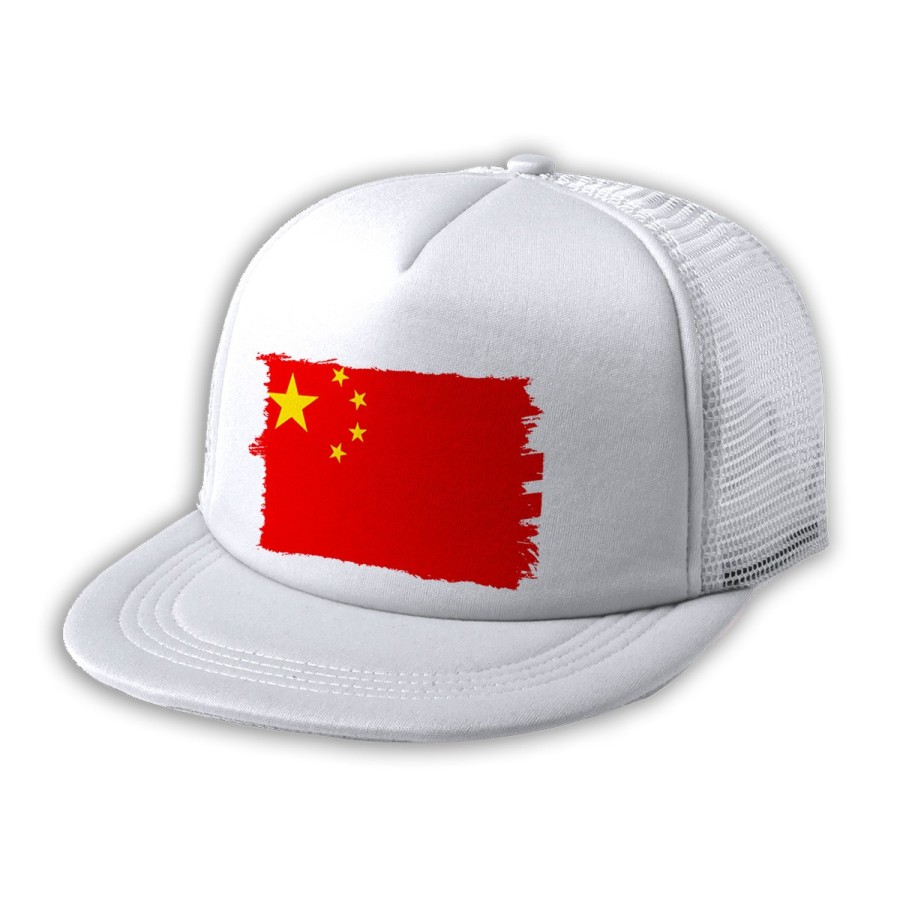 GORRA 5 PANELES REDECILLA TRASERA bandera china pais gobierno chino chinos estilo rapero