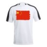 CAMISETA TÉCNICA FRANJA MANGAS NEGRA bandera china pais gobierno chino chinos personalizada