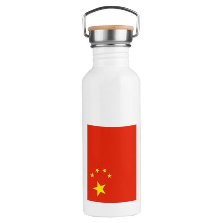 BIDON 750 ML ACERO INOXIDABLE ESTILO RETRO bandera china pais gobierno chino chinos deporte deportivo botella