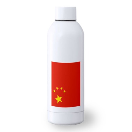 BIDON 500 ML ACERO INOXIDABLE bandera china pais gobierno chino chinos deporte deportivo botella senderismo