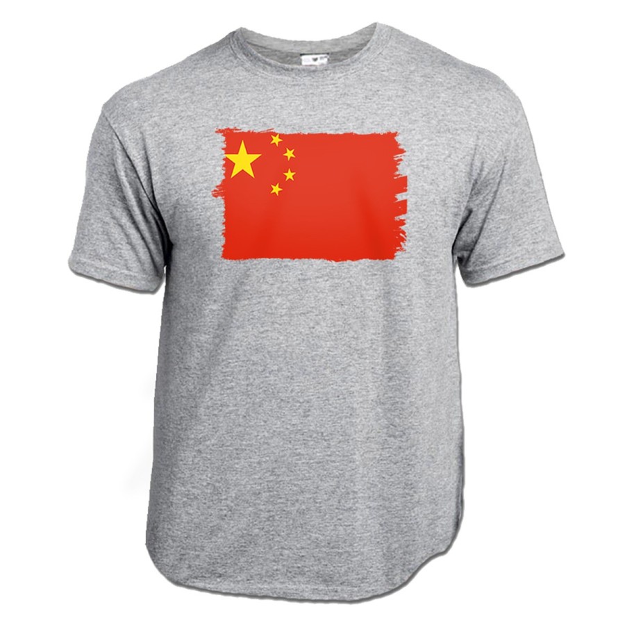 CAMISETA GRIS MEZCLA bandera china pais gobierno chino chinos moda verano personalizada