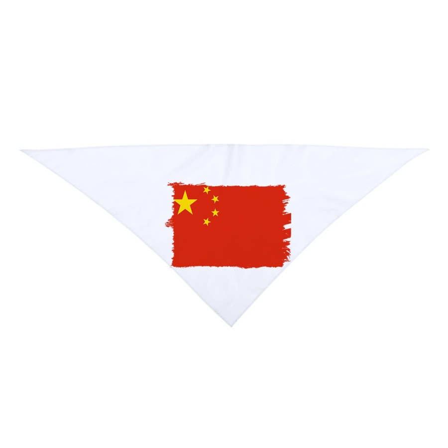 PAÑOLETA TRIANGULAR SUAVE bandera china pais gobierno chino chinos moda cuello fiestas