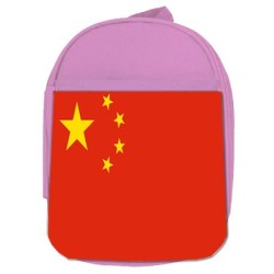 MOCHILA ROSA bandera china pais gobierno chino chinos escolar personalizado picnic excursión deporte