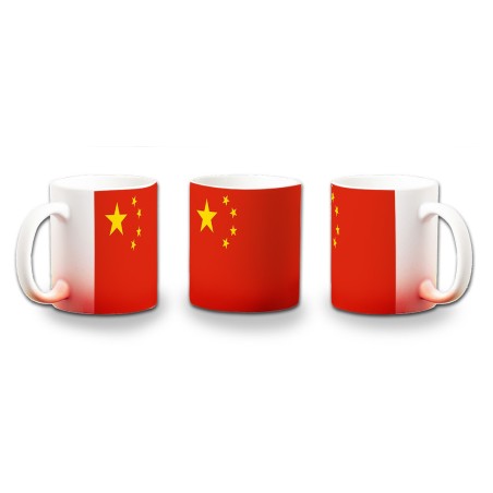 TAZA CON DEGRADADO bandera china pais gobierno chino chinos color personalizada