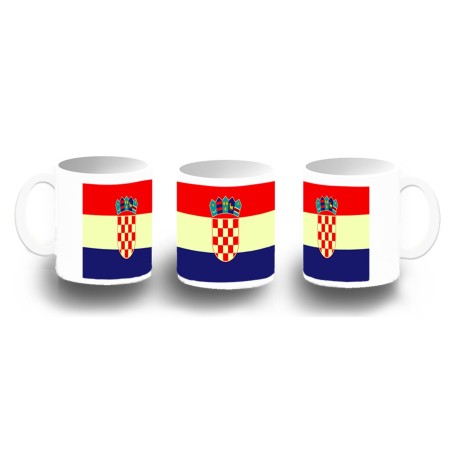 TAZA FOTOLUMINISCENTE bandera croacia pais gobierno croata BRILLA OSCURIDAD