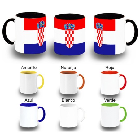 TAZA COLORES bandera croacia pais gobierno croata color personalizada