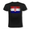 CAMISETA NEGRA bandera croacia pais gobierno croata moda verano personalizada