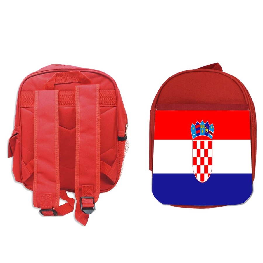 MOCHILA ROJA bandera croacia pais gobierno croata escolar personalizado