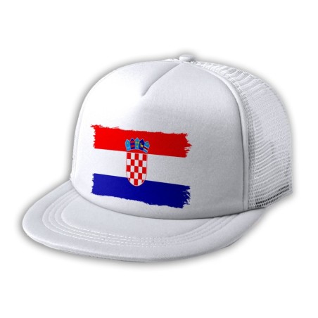 GORRA 5 PANELES REDECILLA TRASERA bandera croacia pais gobierno croata estilo rapero