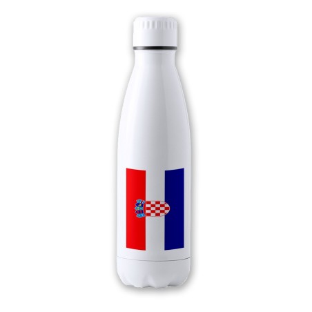 BIDON 700 ML ACERO INOXIDABLE bandera croacia pais gobierno croata tapon seguridad botella