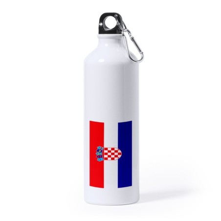 BIDON GRANDE 800 ML ACERO INOXIDABLE bandera croacia pais gobierno croata deporte deportivo mosqueton botella