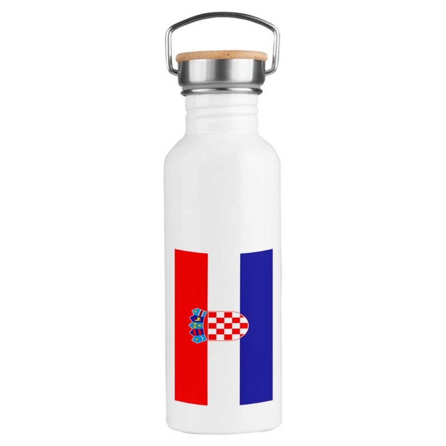 BIDON 750 ML ACERO INOXIDABLE ESTILO RETRO bandera croacia pais gobierno croata deporte deportivo botella