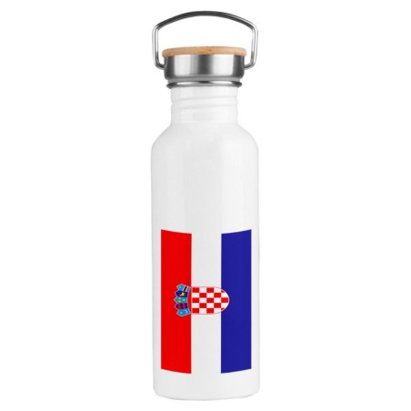 BIDON 750 ML ACERO INOXIDABLE ESTILO RETRO bandera croacia pais gobierno croata deporte deportivo botella