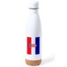 BIDON 750 ML ACERO INOXIDABLE ADORNO DE CORCHO bandera croacia pais gobierno croata tapon botella