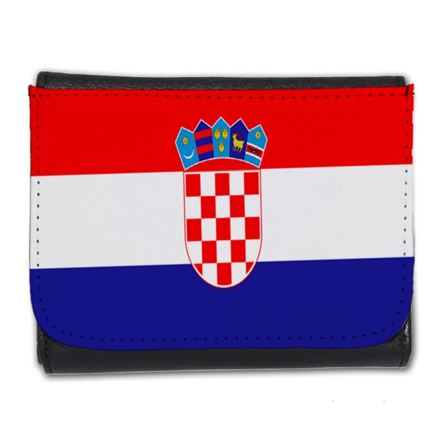 BILLETERA BILLETERO bandera croacia pais gobierno croata hombre caballero negro monedero