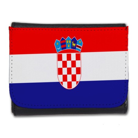 BILLETERA BILLETERO bandera croacia pais gobierno croata hombre caballero negro monedero