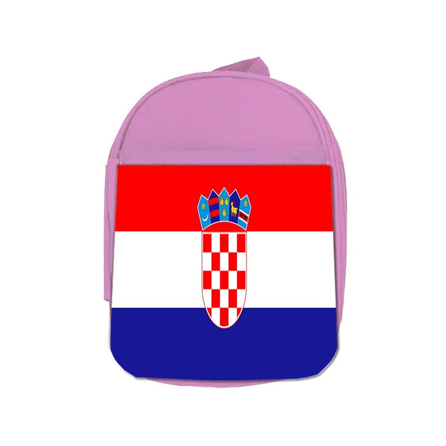 MOCHILA ROSA bandera croacia pais gobierno croata escolar personalizado picnic excursión deporte