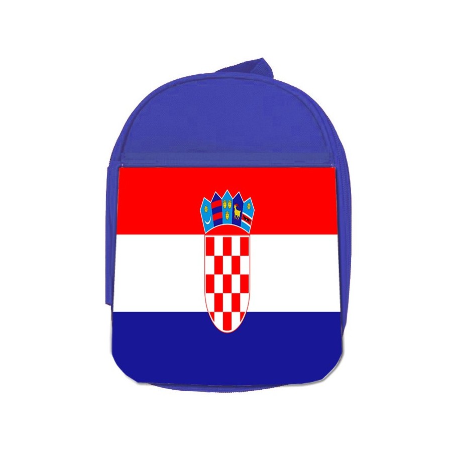 MOCHILA AZUL bandera croacia pais gobierno croata escolar personalizado picnic excursión deporte