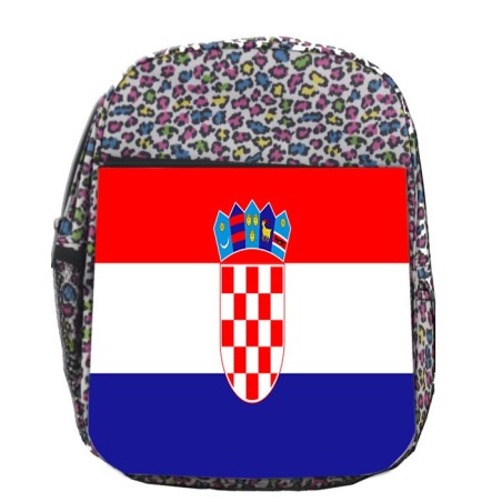 MOCHILA LUNARES ESTAMPADO bandera croacia pais gobierno croata escolar personalizado picnic excursión deporte