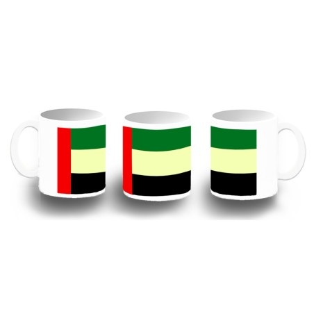 TAZA FOTOLUMINISCENTE bandera emiratos arabes unidos pais oriente BRILLA OSCURIDAD