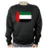 SUDADERA NEGRA bandera emiratos arabes unidos pais oriente adulto poliester algodón personalizada