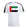 CAMISETA TÉCNICA FRANJA MANGAS NEGRA bandera emiratos arabes unidos pais oriente personalizada