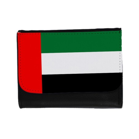 BILLETERA BILLETERO bandera emiratos arabes unidos pais oriente unisex negro monedero