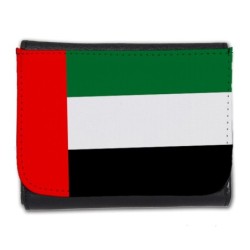BILLETERA BILLETERO bandera emiratos arabes unidos pais oriente hombre caballero negro monedero