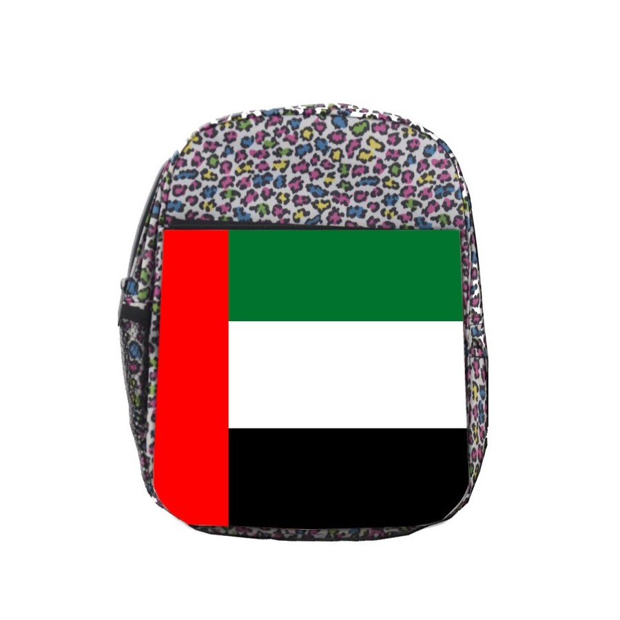 MOCHILA LUNARES ESTAMPADO bandera emiratos arabes unidos pais oriente escolar personalizado picnic excursión deporte