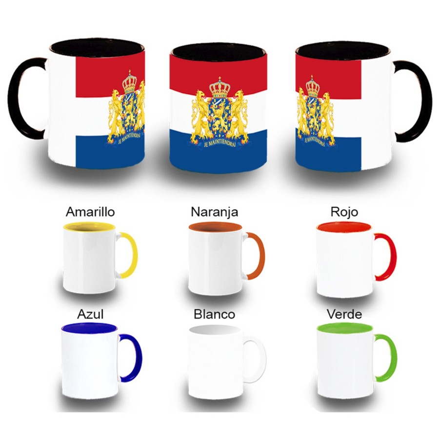 TAZA COLORES bandera holanda paises bajos gobierno holandes color personalizada