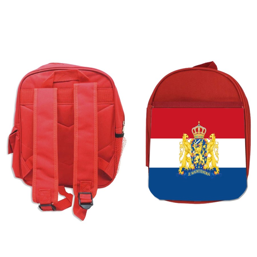 MOCHILA ROJA bandera holanda paises bajos gobierno holandes escolar personalizado