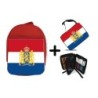 PACK MOCHILA ROJA Y ESTUCHE bandera holanda paises bajos gobierno holandes material escolar