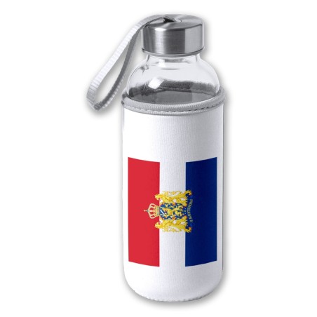 BIDON DE 420 ML CON FUNDA DE NEOPRENO bandera holanda paises bajos gobierno holandes tapon seguridad