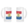 JARRA CERVEZA CRISTAL bandera holanda paises bajos gobierno holandes esmerilada esmerilado 500ml