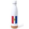 BIDON 750 ML ACERO INOXIDABLE ADORNO DE CORCHO bandera holanda paises bajos gobierno holandes tapon botella