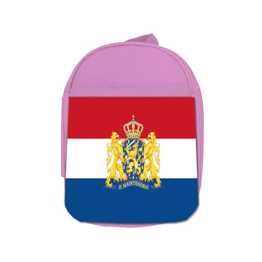 MOCHILA ROSA bandera holanda paises bajos gobierno holandes escolar personalizado picnic excursión deporte