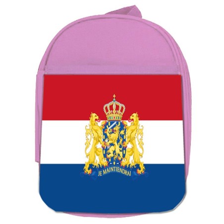 MOCHILA ROSA bandera holanda paises bajos gobierno holandes escolar personalizado picnic excursión deporte