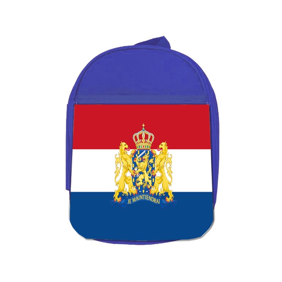 MOCHILA AZUL bandera holanda paises bajos gobierno holandes escolar personalizado picnic excursión deporte