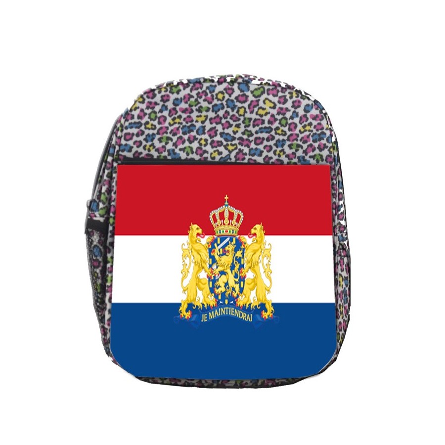 MOCHILA LUNARES ESTAMPADO bandera holanda paises bajos gobierno holandes escolar personalizado picnic excursión deporte