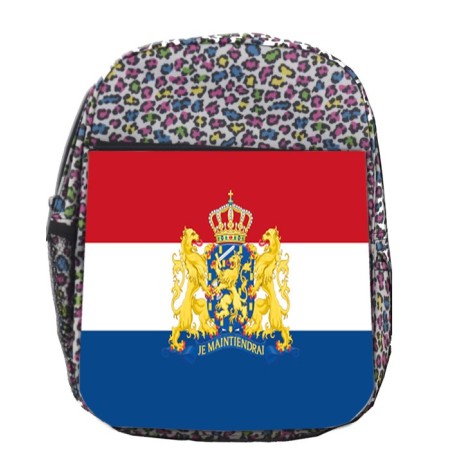 MOCHILA LUNARES ESTAMPADO bandera holanda paises bajos gobierno holandes escolar personalizado picnic excursión deporte