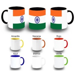 TAZA COLORES bandera india...