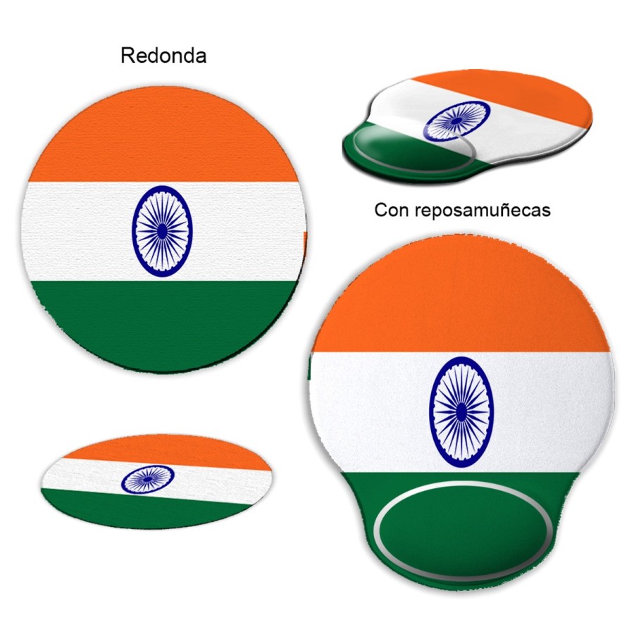 ALFOMBRILLA REDONDEADA bandera india pais gobierno indú indios curva curvada reposamuñecas pc raton