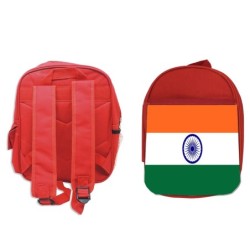 MOCHILA ROJA bandera india...