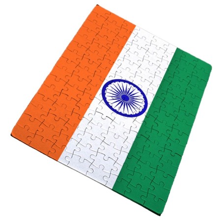 PUZZLE DE TAMAÑO Y PIEZAS A ELEGIR bandera india pais gobierno indú indios rompecabezas educativo puzle