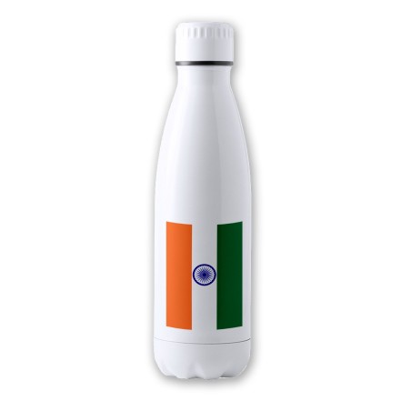 BIDON 700 ML ACERO INOXIDABLE bandera india pais gobierno indú indios tapon seguridad botella