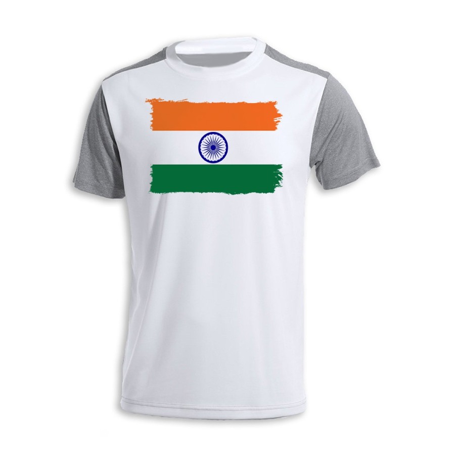 CAMISETA DISEÑO BICOLOR bandera india pais gobierno indú indios personalizada