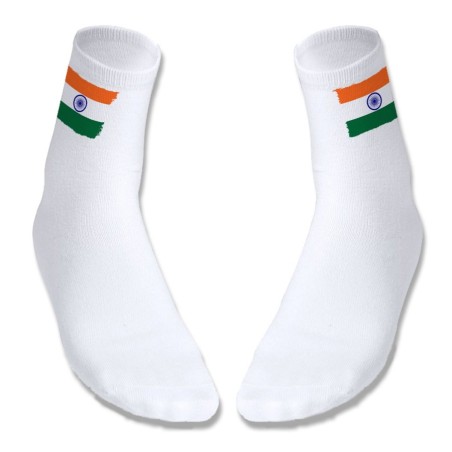 PAR DE CALCETINES SUAVES TALLA S-M bandera india pais gobierno indú indios deportivos moda poliester