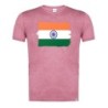 CAMISETA ROJA MEZCLA bandera india pais gobierno indú indios moda verano tshirt