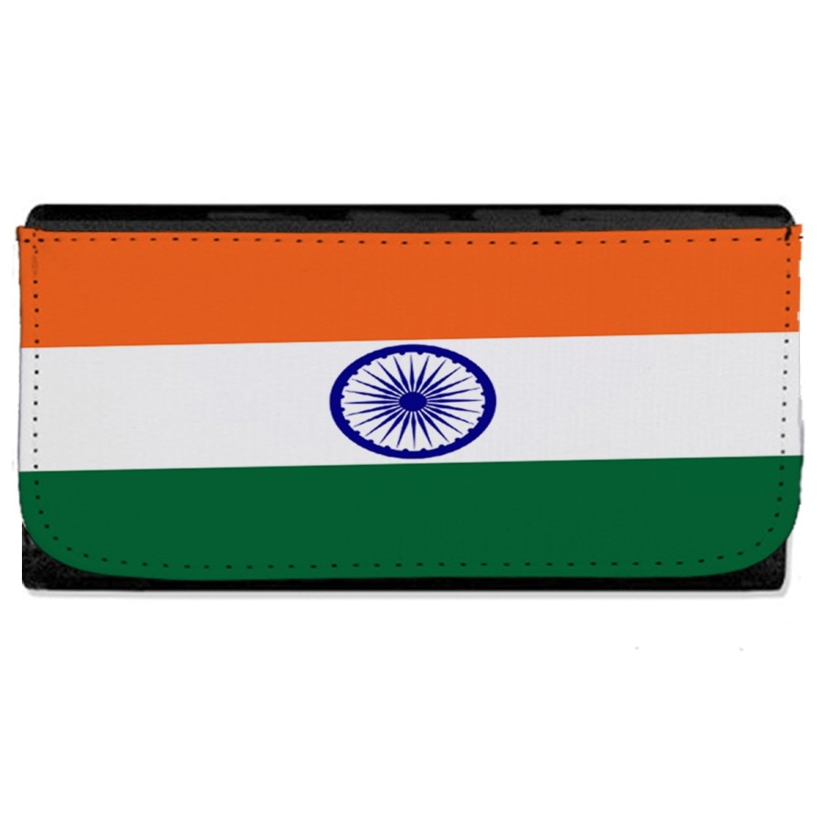 BILLETERA BILLETERO bandera india pais gobierno indú indios mujer señora negro monedero